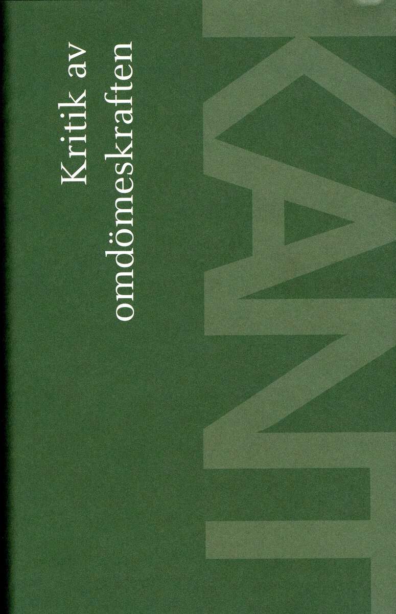 Immanuel Kant : Kritik av omdömeskraften