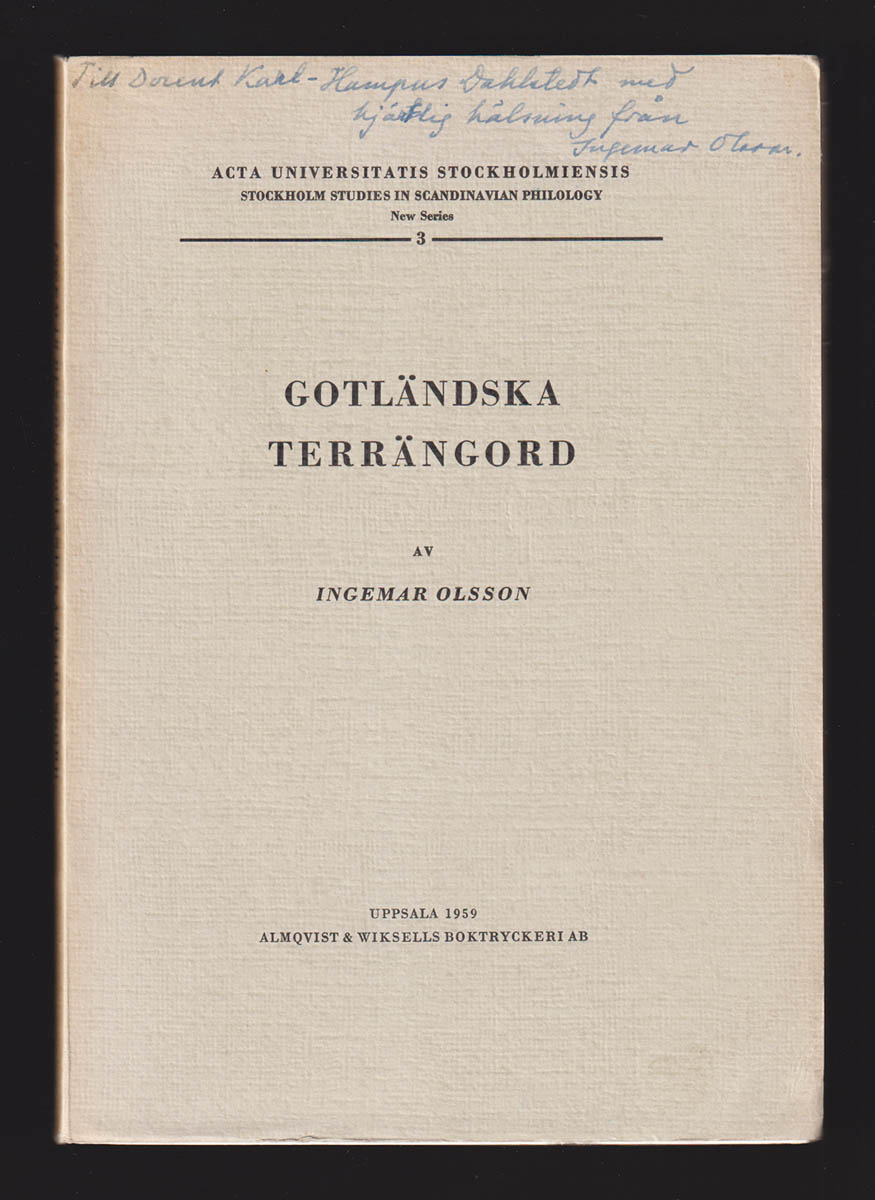 Ingemar Olsson : Gotländska terrängord