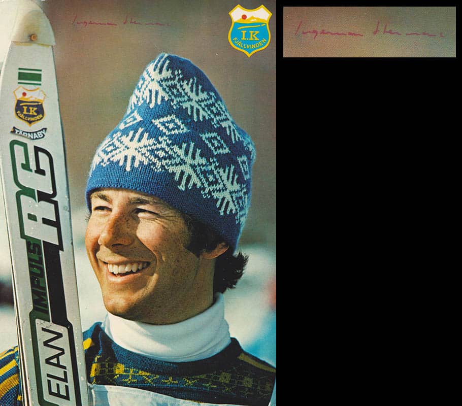 Ingemar Stenmark : Signerat vykort