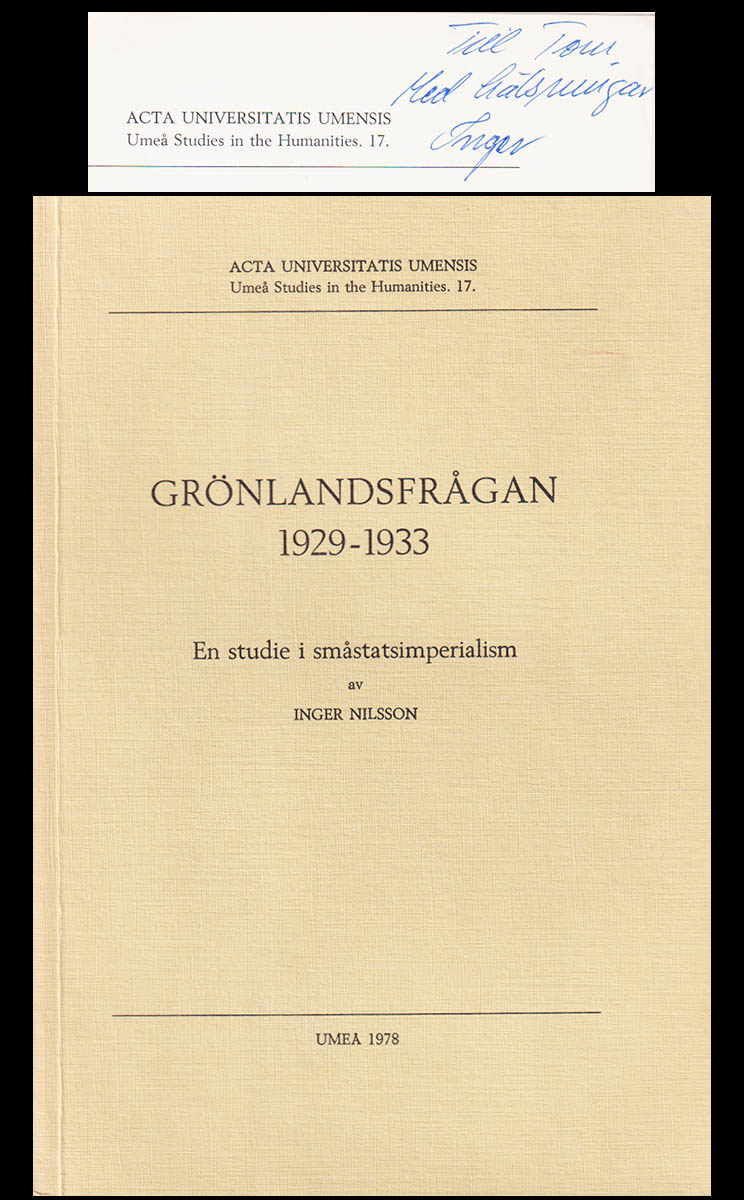 Inger Nilsson : Grönlandsfrågan 1929-1933