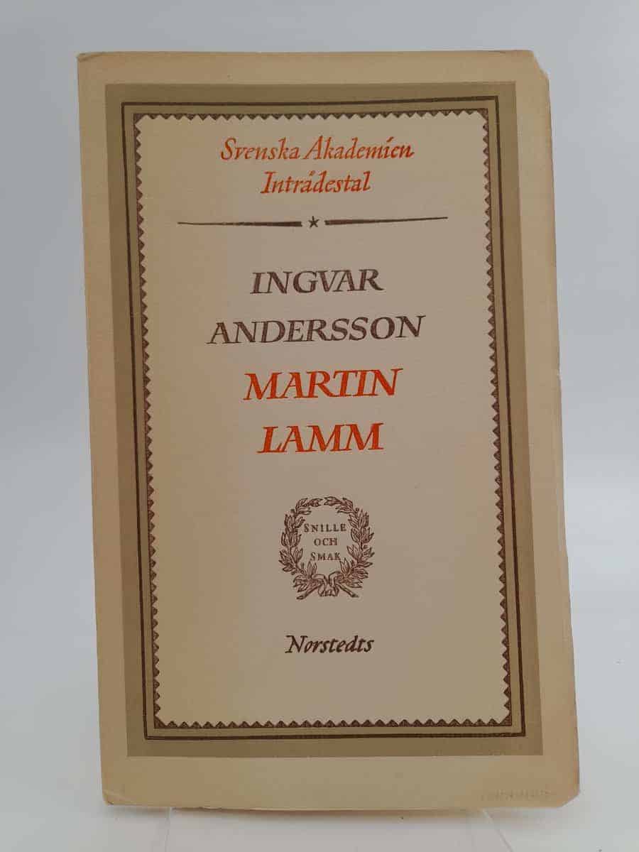 Ingvar Andersson : Martin Lamm