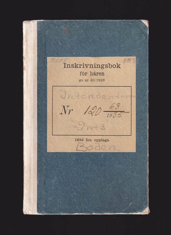 Inskrivningsbok 1933 års upplaga