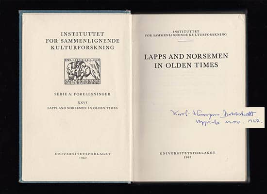 Instituttet för sammenlignende kulturforskning : Lapps and Norsemen