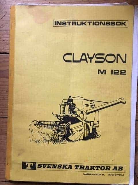 Instruktionsbok Clayson M 122