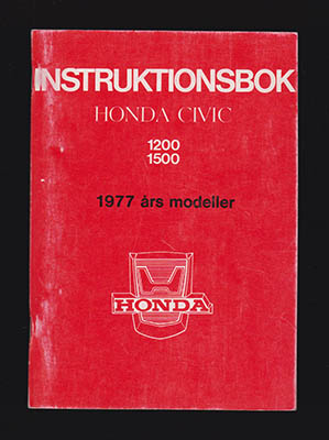 Instruktionsbok Honda Civic