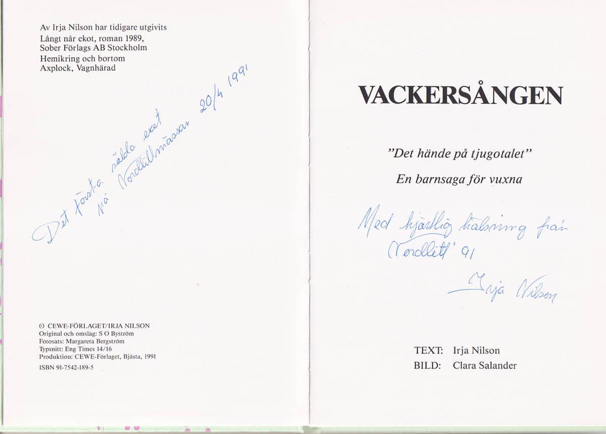 Irja Nilson : Vackersången
