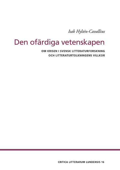 Isak Hyltén-Cavallius : Den ofärdiga vetenskapen