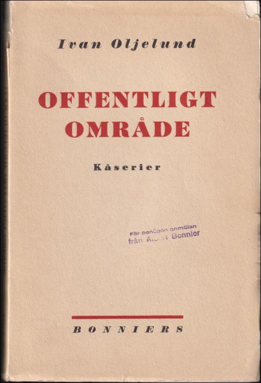 Ivan Oljelund : Offentligt område
