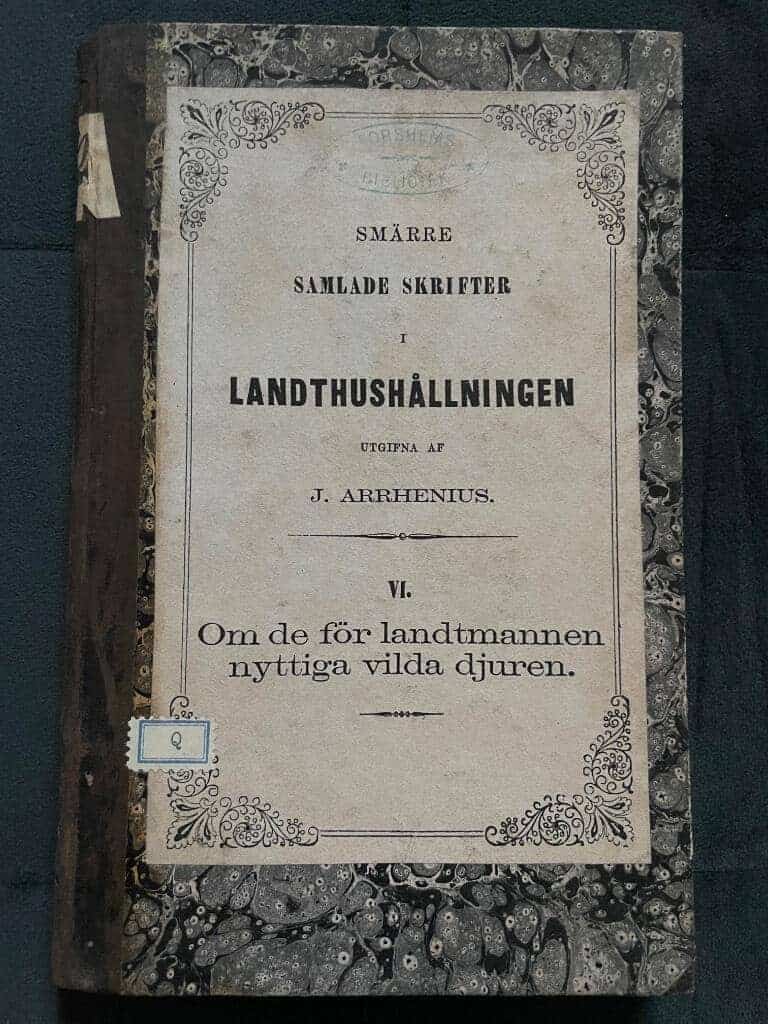 J. A. Afzelius : Om de för landtbruket nyttiga vilda djuren hvilka såsom landtmannens vänner och bundsförvandter böra skyddas / efter Gloger af J. A. Afzelius.