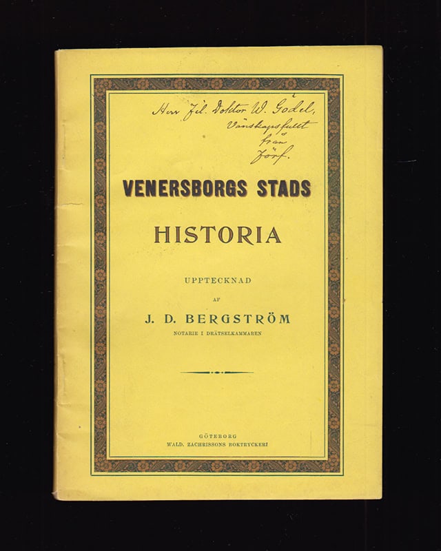 J. D. Bergström : Venersborgs stads historia. Upptecknad af J. D. Bergström