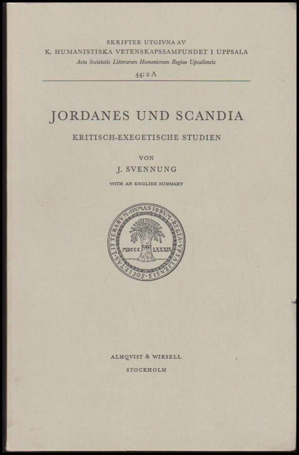 J. Svennung : Jordanes und scandia