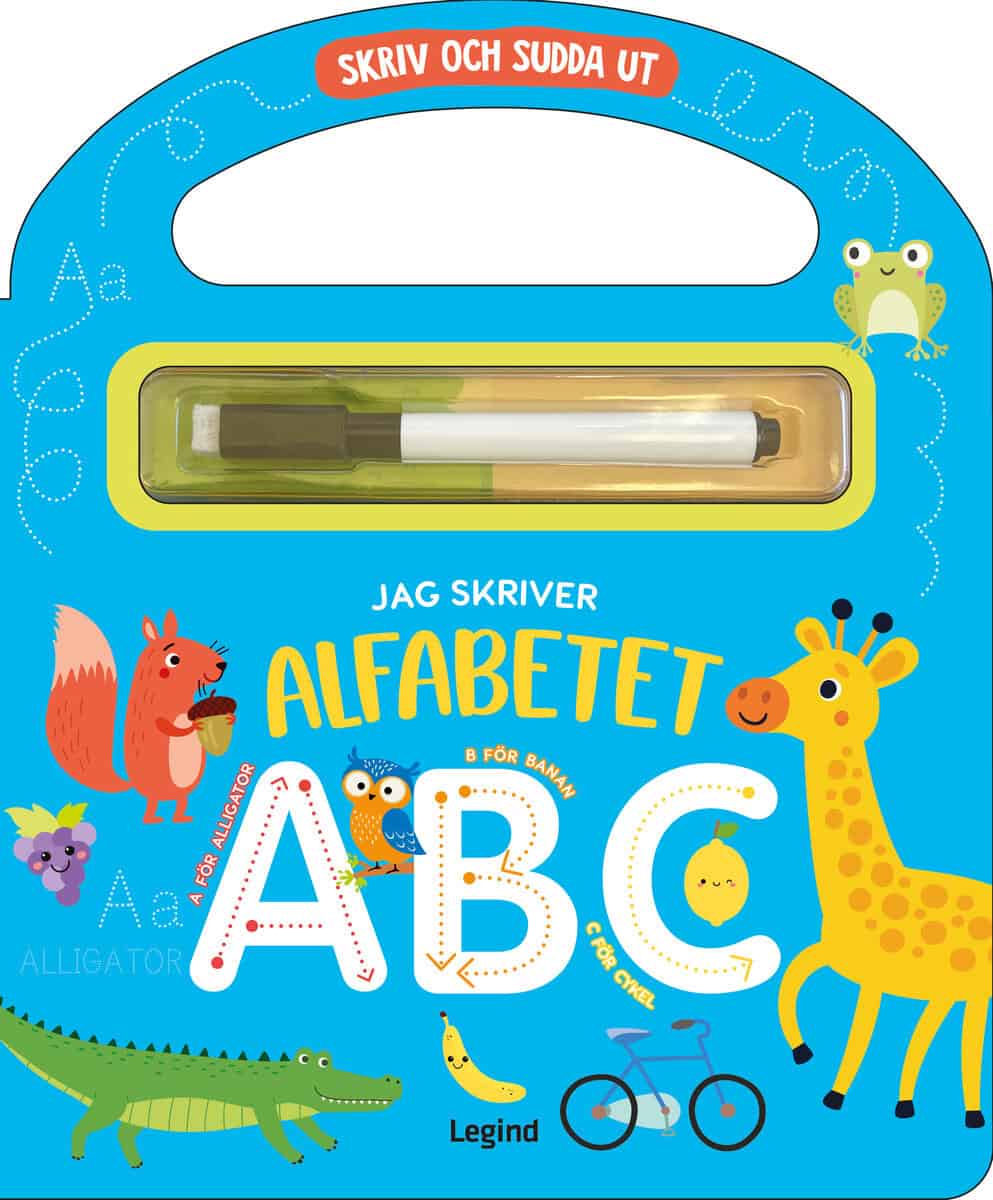 Jag skriver alfabetet : skriv och sudda ut