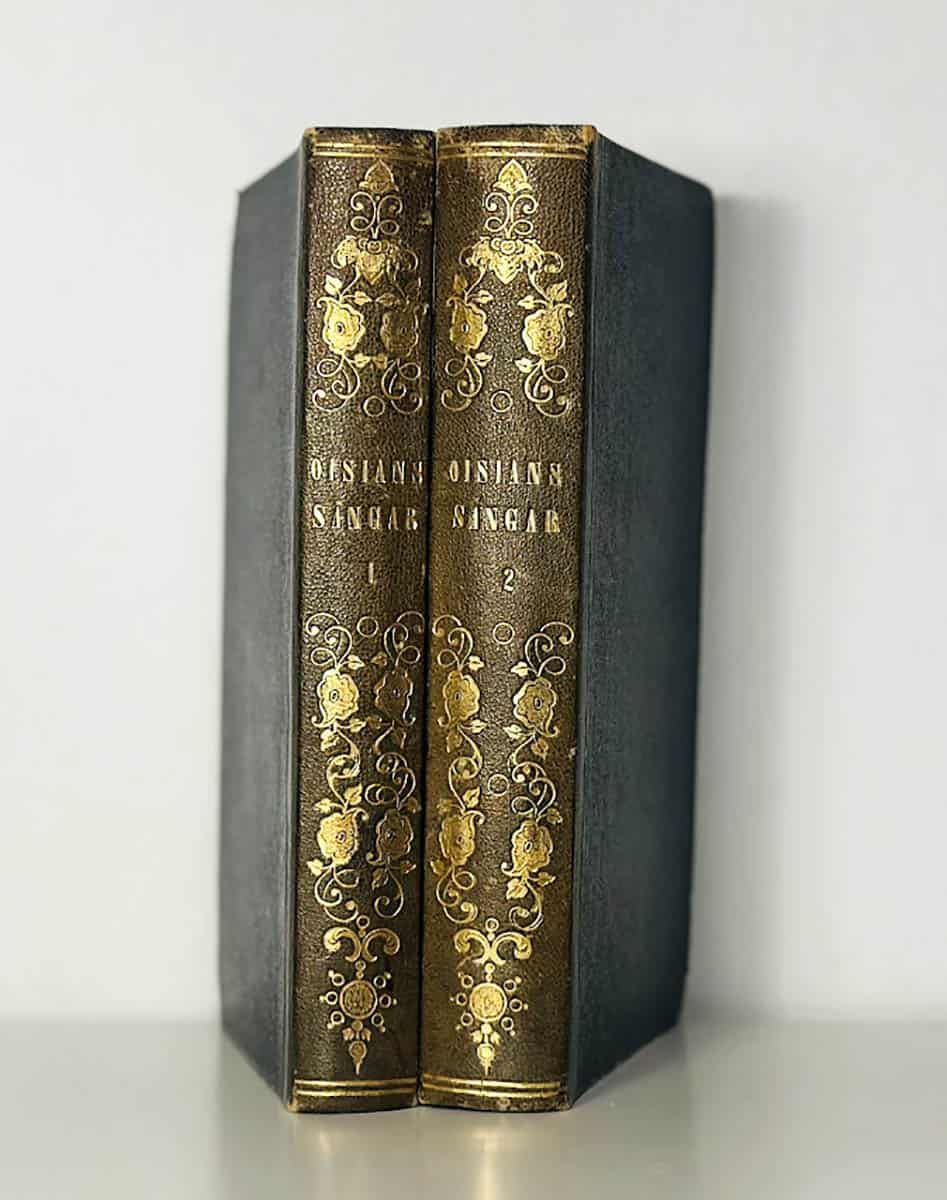 James Macpherson : Oisians sånger efter gaeliska originalet och på dess vers-slag försvenskade, samt med en historisk-critisk inledning och noter försedde af Nils Arfwidsson. Förra Delen (Jemte en musikbilaga) - Sednare delen (I tvenne afdelningar)