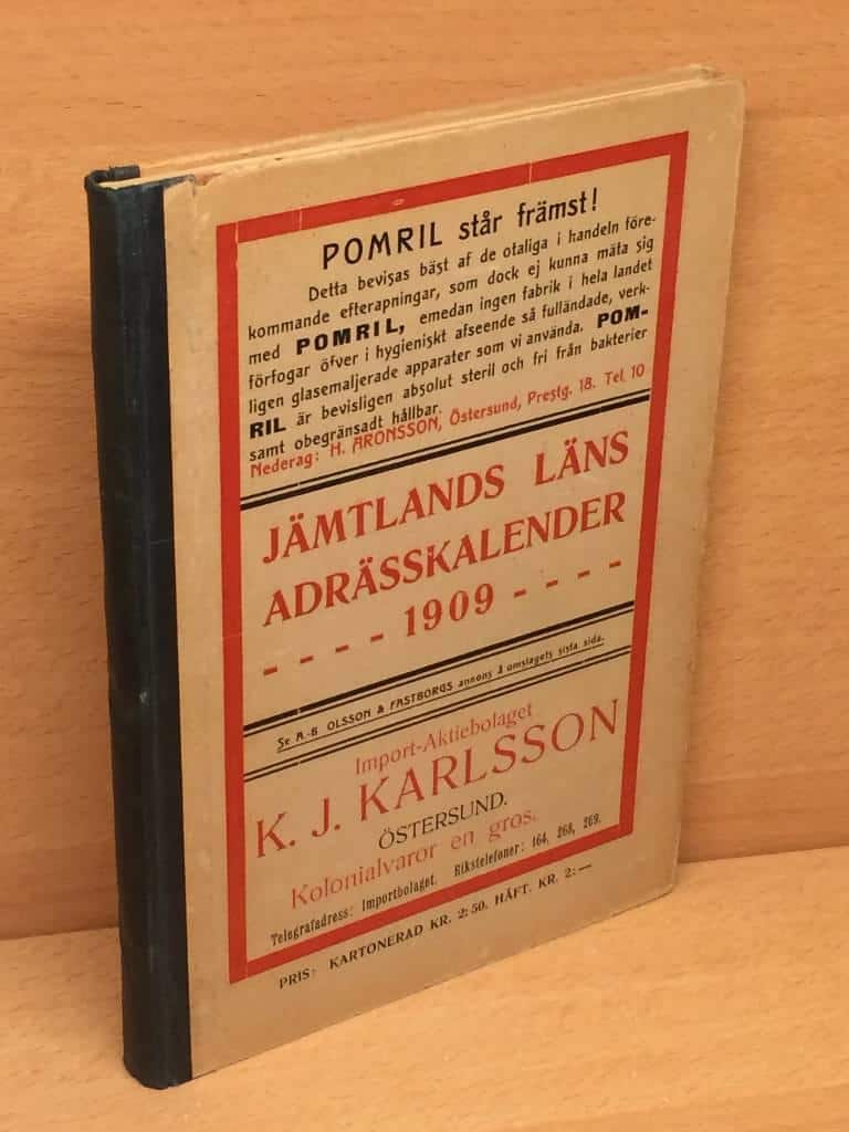 Jämtlands läns adrässkalender 1909