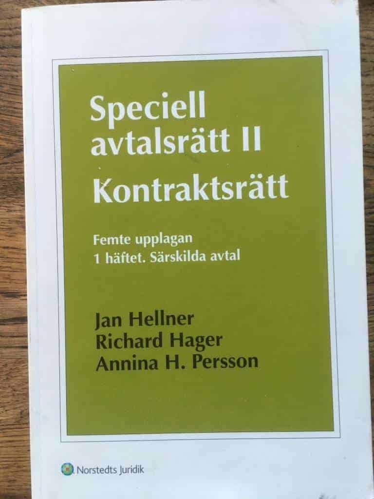 Jan Hellner ; Richard Hager ; Annina H Persson : Speciell avtalsrätt II