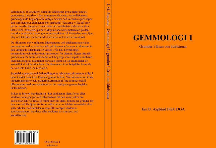 Jan O. Asplund : Gemmologi 1 : grunder i läran om ädelstenar