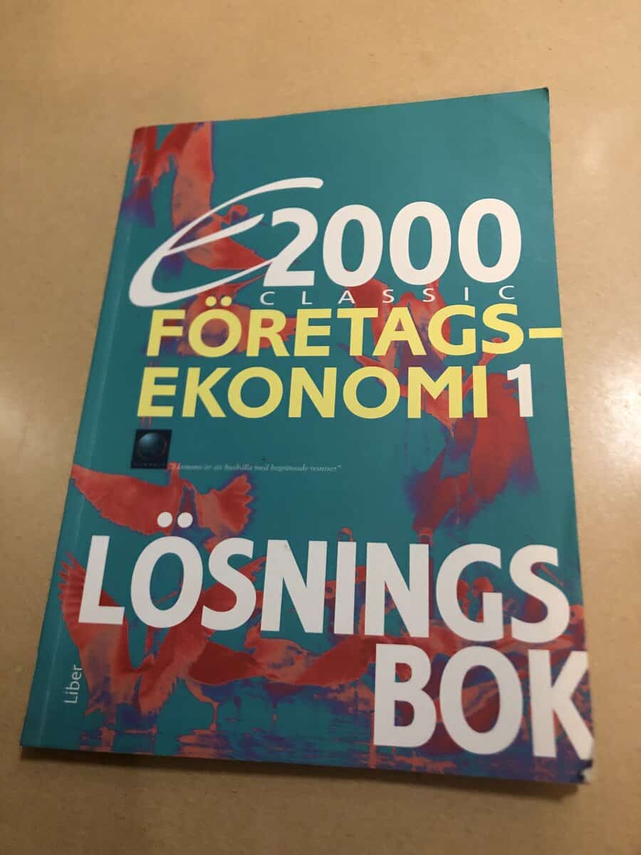Jan-Olof Andersson : E2000 classic företagsekonomi 1 Lösningsbok