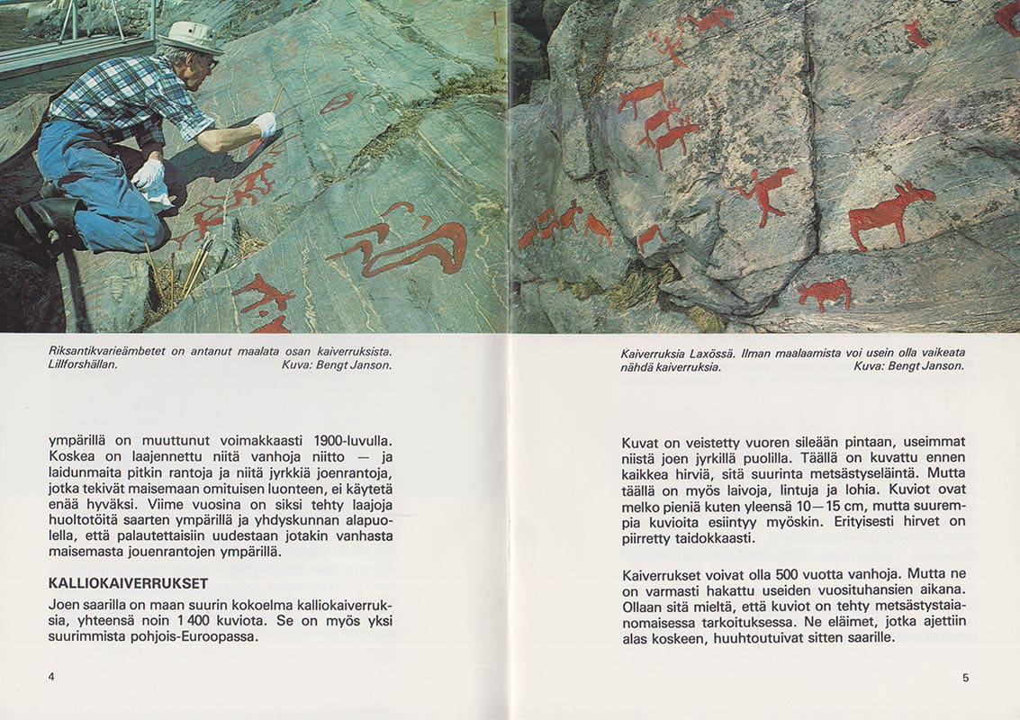 Janson, Sverker (1908-2005) ; Janson, Bengt : Nämforsen, Näsåker (turistbroschyr - Suomalainen painos/finsk upplaga)