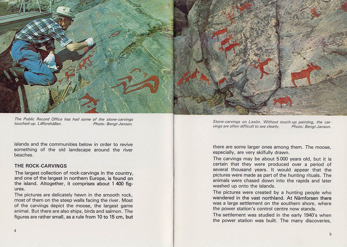 Janson, Sverker (1908-2005) ; Janson, Bengt : Nämforsen, Näsåker (turistbroschyr - English version/engelsk upplaga)