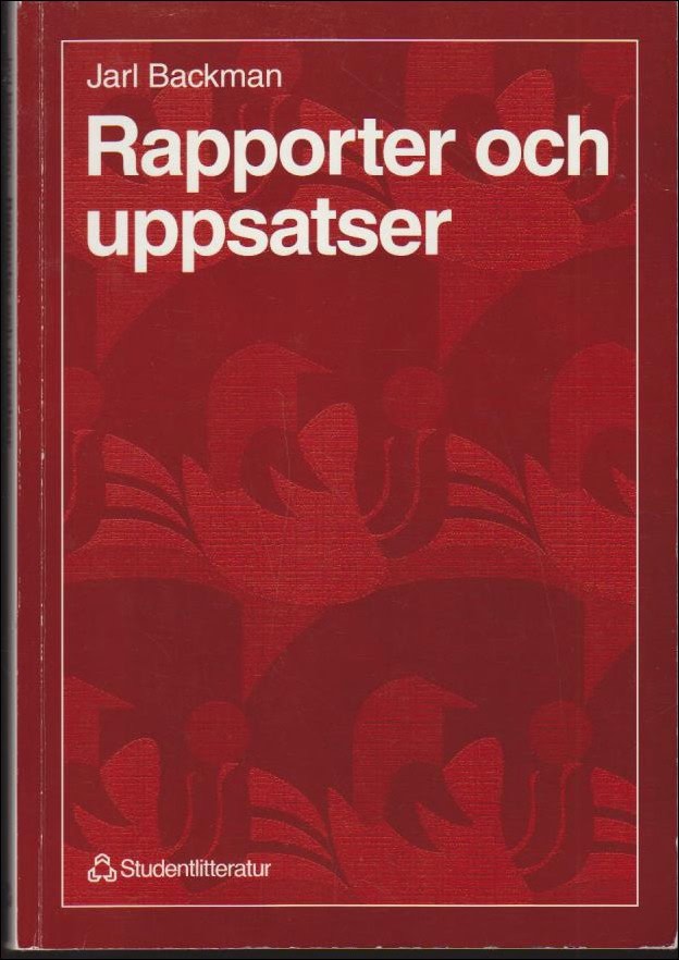 Jarl Backman : Rapporter och uppsatser