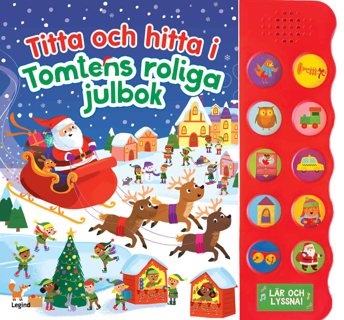 Jennifer Bartlett : Titta och hitta i Tomtens roliga julbok : med 10 ljudknappar