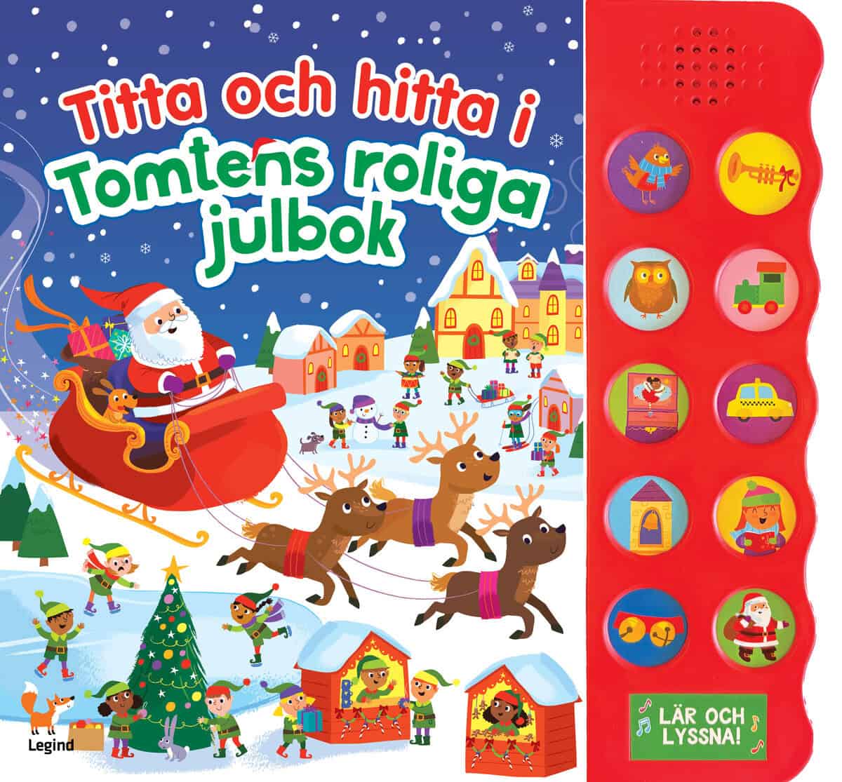 Jennifer Bartlett : Titta och hitta i Tomtens roliga julbok : med 10 ljudknappar