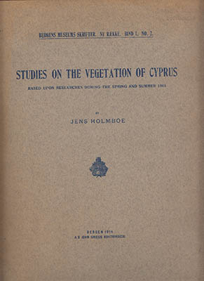 Jens Holmboe : Studies on the vegetation of Cyprus