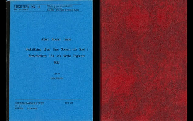Johan Anders Linder : Beskrifning öfver Ume Socken och Stad i Westerbottens Län och första Fögderiet 1857