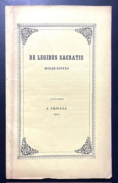 Johan Henrik. Schröder : De legibus sacratis disquisitio.