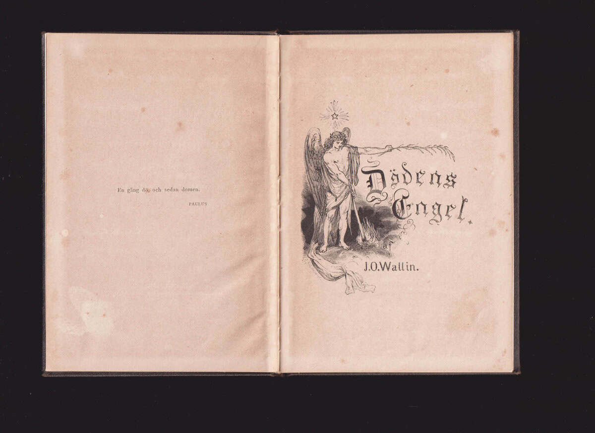 Johan Olof Wallin : Dödens engel. Religiöst poem. Med illustrationer (av C. G. Hellqvist)