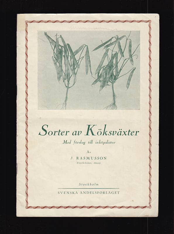 Johan Rasmusson : Sorter av köksväxter