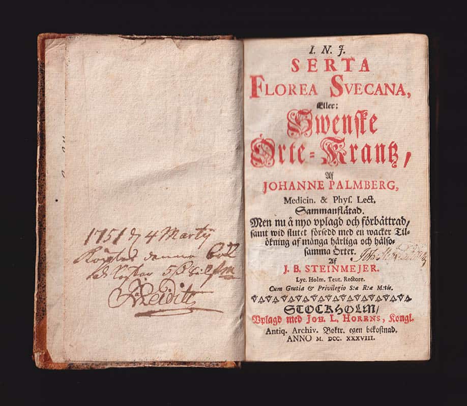 Johannes Palmberg : Serta Florea Svecana, Eller