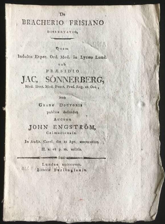John Engström : Bracherio Frisiano