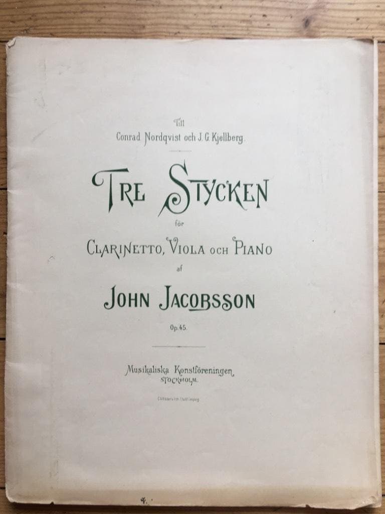 John Jacobsson : Tre stycken