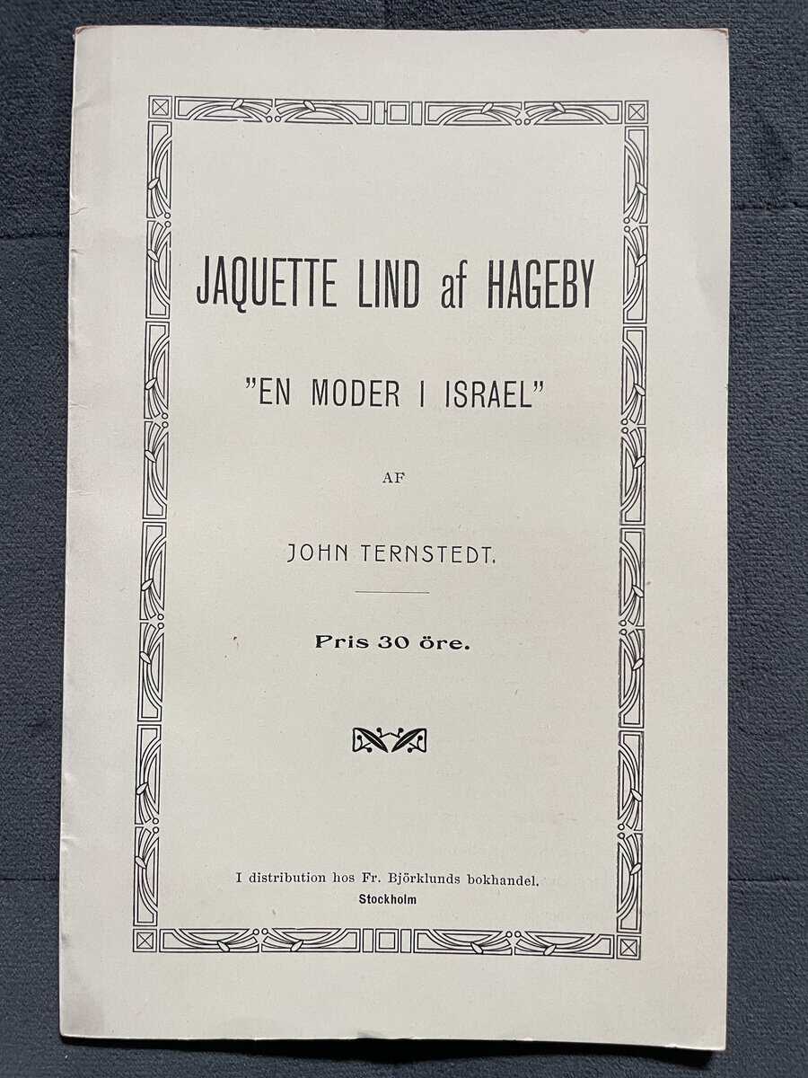 John Ternstedt : Jaquette Lind af Hageby