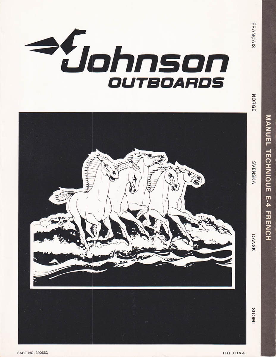 Johnson utombordsmotor med 2-cylindrig 2,8 kW motor. Bruksanvisning / Instruktionsbok