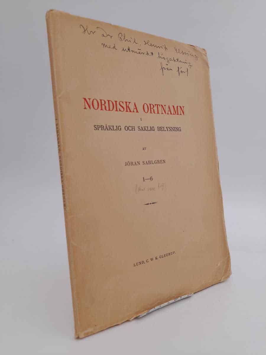 Jöran Sahlgren : Nordiska ortnamn