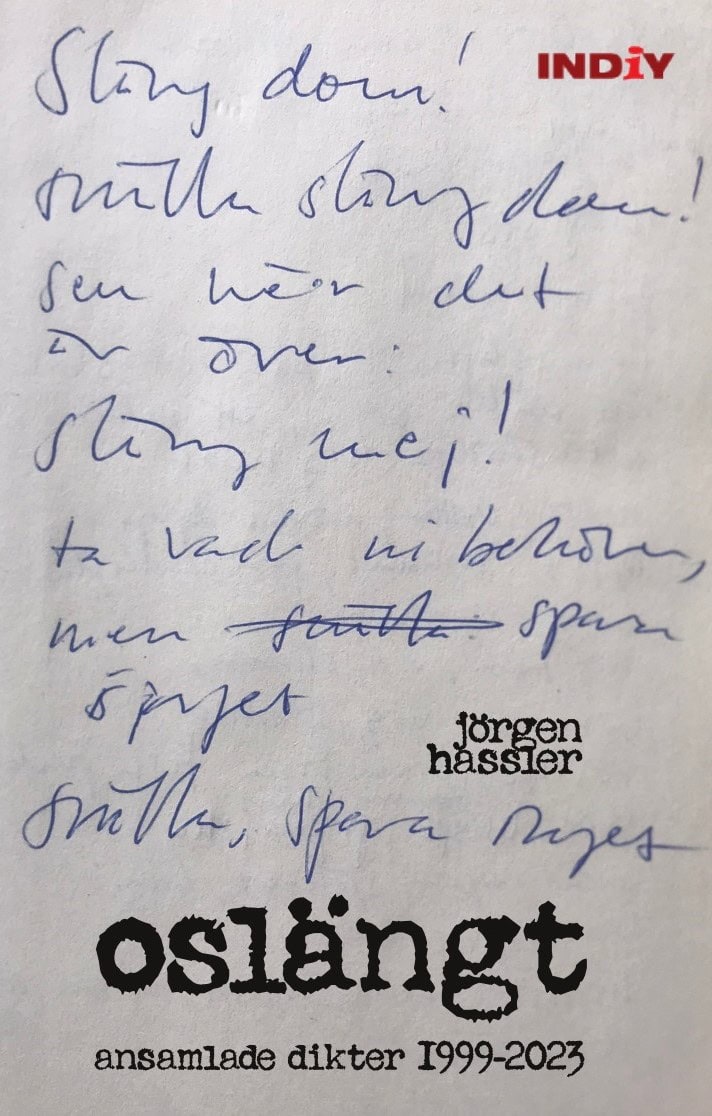 Jörgen Hassler : Oslängt : ansamlade dikter 1999-2023