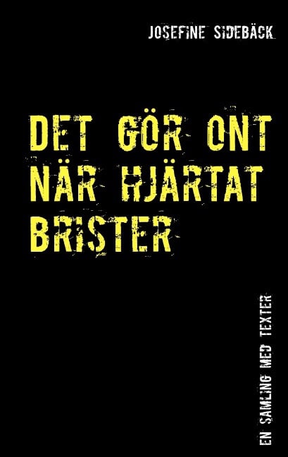 Josefine Sidebäck : Det gör ont när hjärtat brister : en samling med texter om psykisk ohälsa, kärlek, livet och tystnad