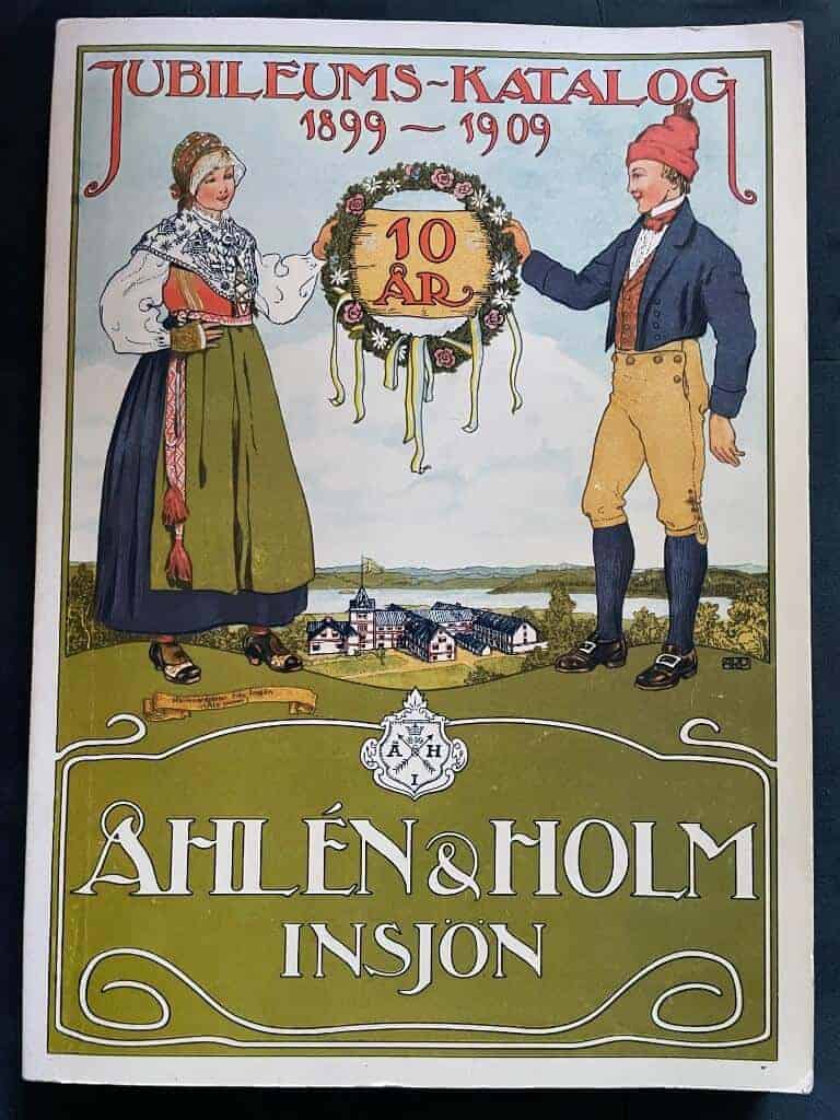 Jubileums-Katalog 1899-1909 Priskurant å Manufakturer, Korta Varor, Kautschukstämplar och Sigill m.m., m.m. från Åhlén & Holm, Insjön.