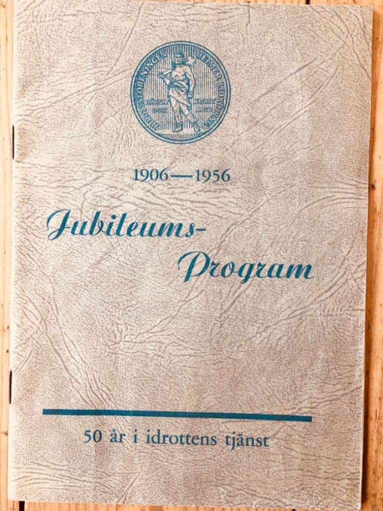 Jubileumsprogram 1956 Spelprogram och laguppställningar