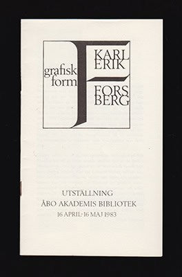 Karl-Erik Forsberg : Grafisk form Karl-Erik Forsberg