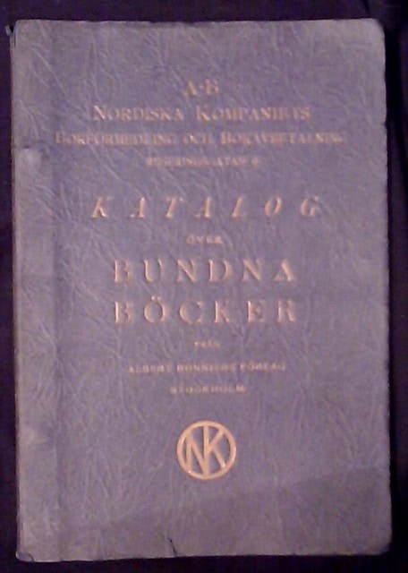 Katalog över bundna böcker från Albert Bonniers förlag