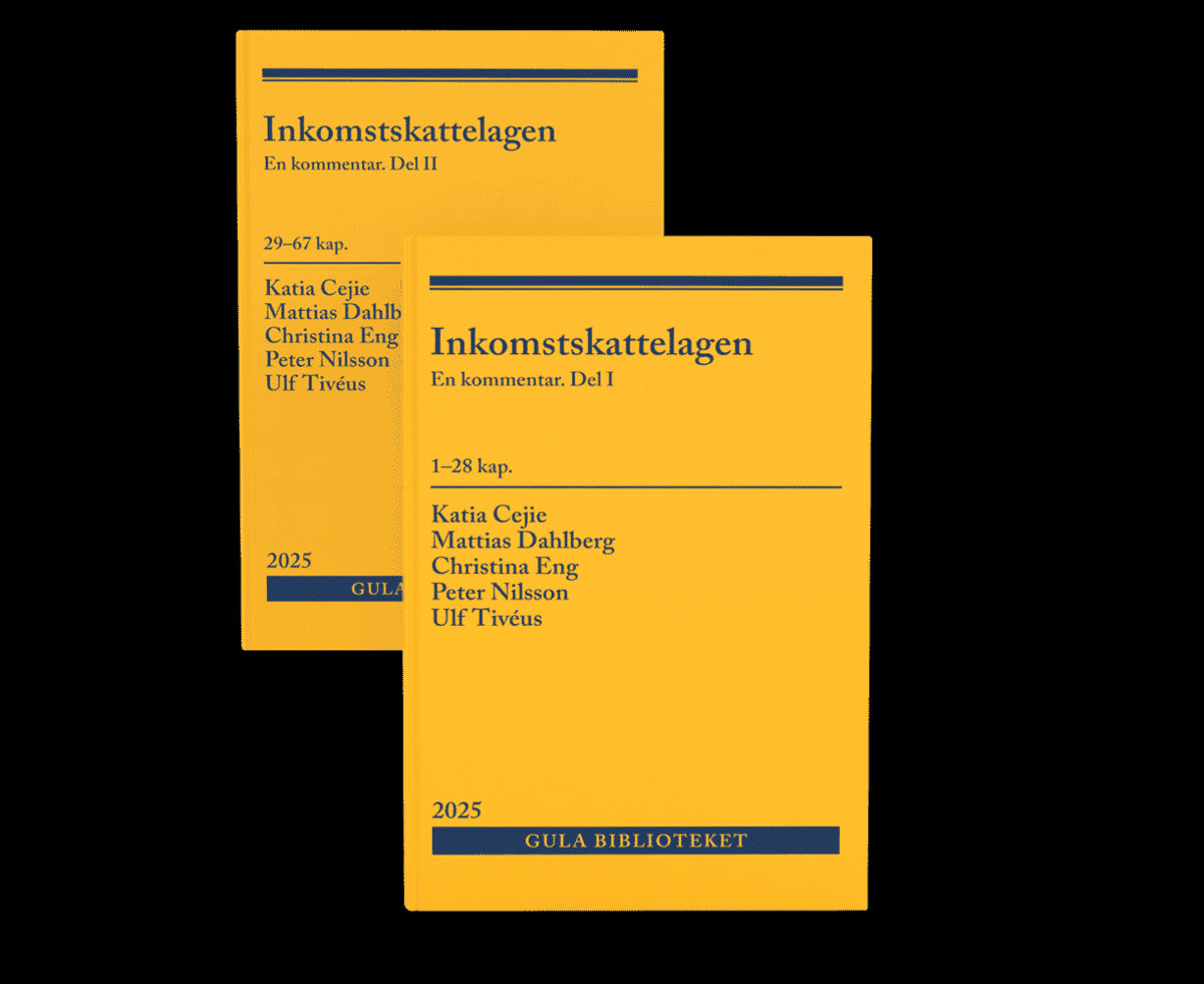 Cejie, Katia ; Dahlberg, Mattias ; Eng, Christina ; Nilsson, Peter ; Tivéus, Ulf : Inkomstskattelagen : En kommentar. Del I och del II