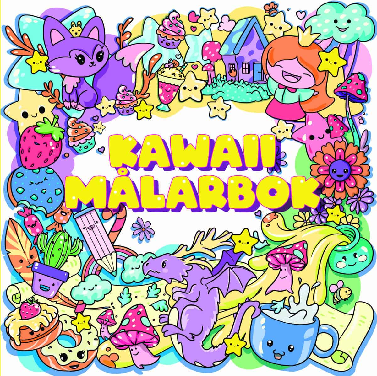 Kawaii målarbok