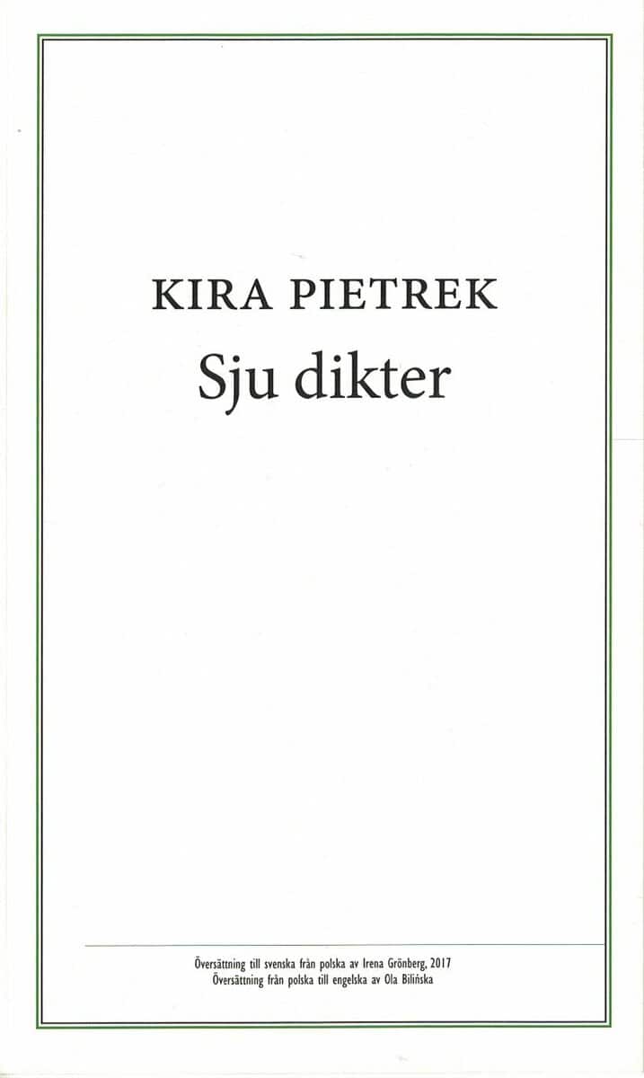 Kira Pietrek : Sju dikter