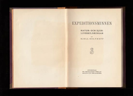 Kjell Kolthoff : Expeditionsminnen