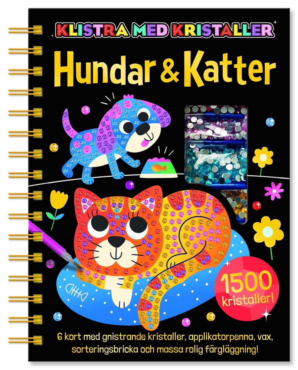 , : Klistra med kristaller. Hundar och katter
