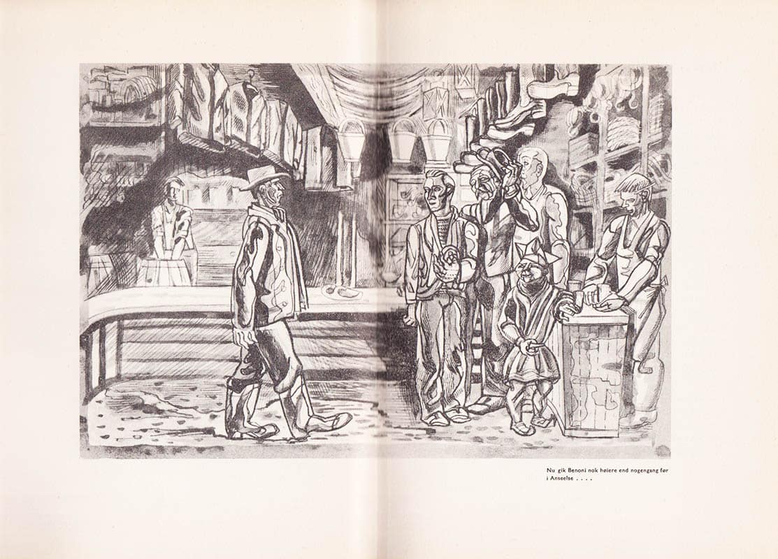 Knut Hamsun : Benoni. Med tegninger af Per Krohg (1889-1965)