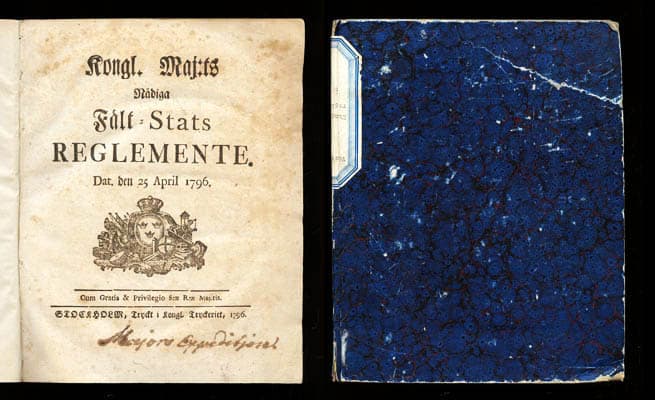 Kongl. Maj:ts Nådiga Fält-Stats Reglemente. Dat. den 25 April 1796. Cum Gratia & Privilegio S:æ R:æ Maj:tis